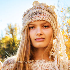 Remnant Hat in Natural/White