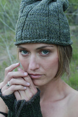 Slouchy Hat in Greens
